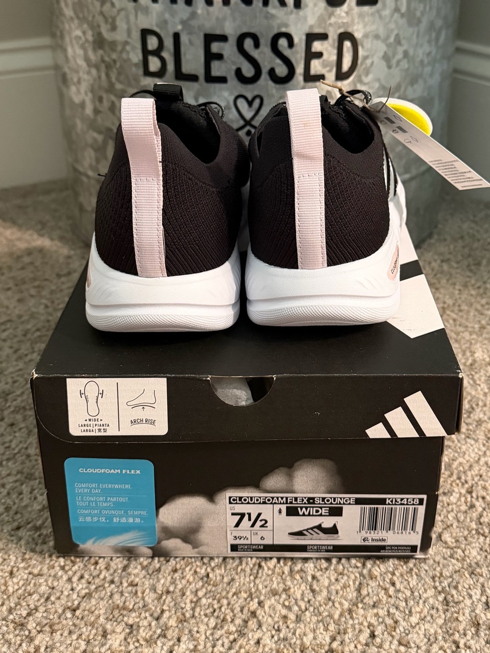 adidas Cloudfoam Flex Slounge Athletic Slip-On Sneakers 7.5W - Picture 3 of 4